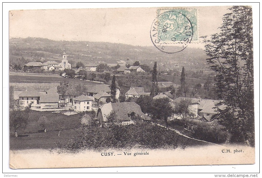 CPA Cuzy 73 Savoie Vue Générale édit CH écrite Timbrée 1906 - Autres & Non Classés