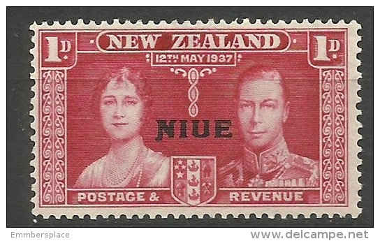 Niue - 1937 Coronation Overprint 1d MNH **  Sc 70 - Niue