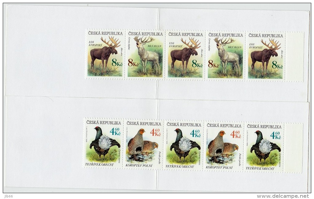 4 Carnets De 5 Timbres YT C 173/176 Perdrix Tétra Elan Cerf/ Booklet Michel MH 55/58 Wood Animals - Unused Stamps