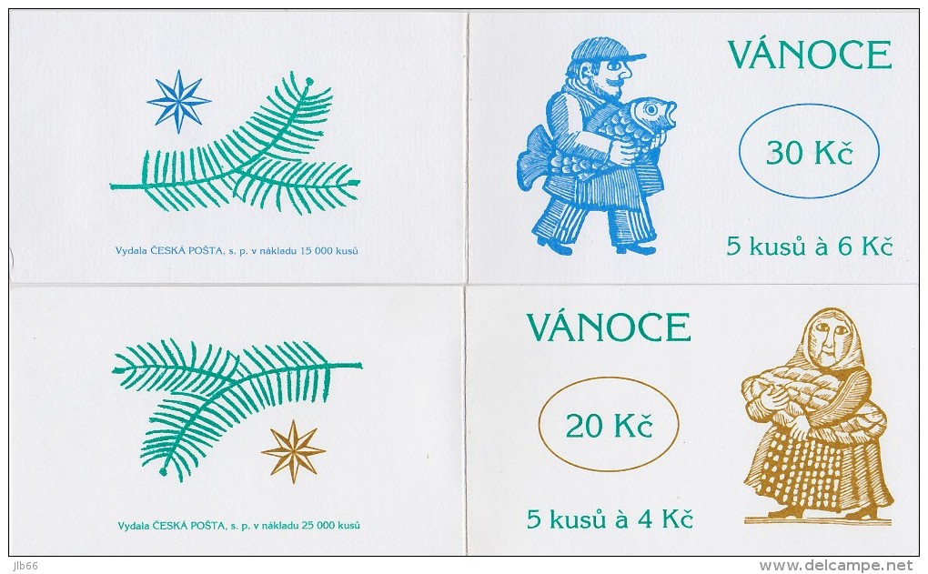 2 Carnets De 5 Timbres  YT C 194 195 Noel 1998 / Booklet Michel MH 0-62 63 (197/198) Chrisrmas - Nuovi