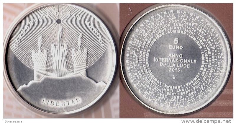 ** 5 EUROS SAN MARINO ARGENT 2015 PIECE NEUVE ** - San Marino