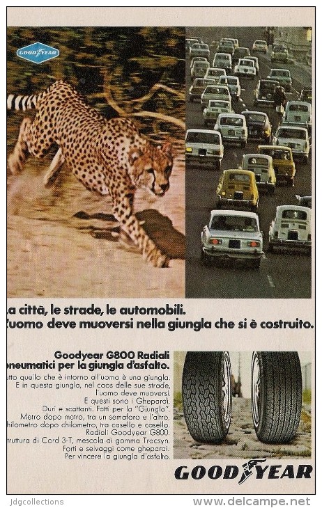 # GOODYEAR G800 1970s Car Tires Italy Advert Pub Pneumatici Pneus Reifen Neumaticos Fiat 500 - Other & Unclassified