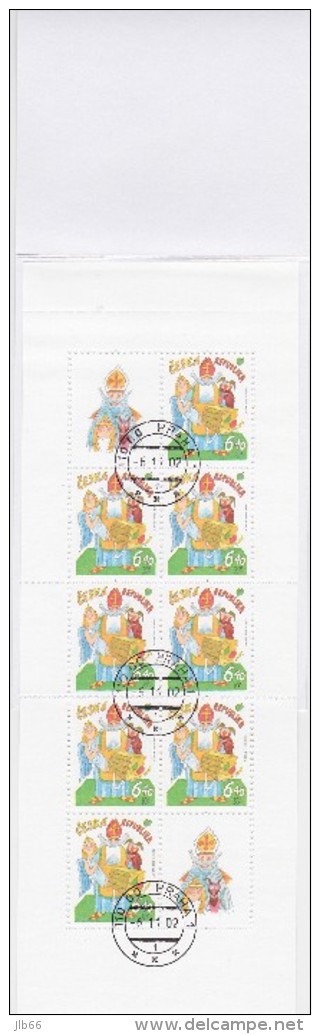 Feuillet 2002 De 8 Timbres + 2 Coupons Saint-Nicolas Hotte YT 311 Oblitéré / Sheetlet Michel H-Blatt 17 (335) - Used Stamps