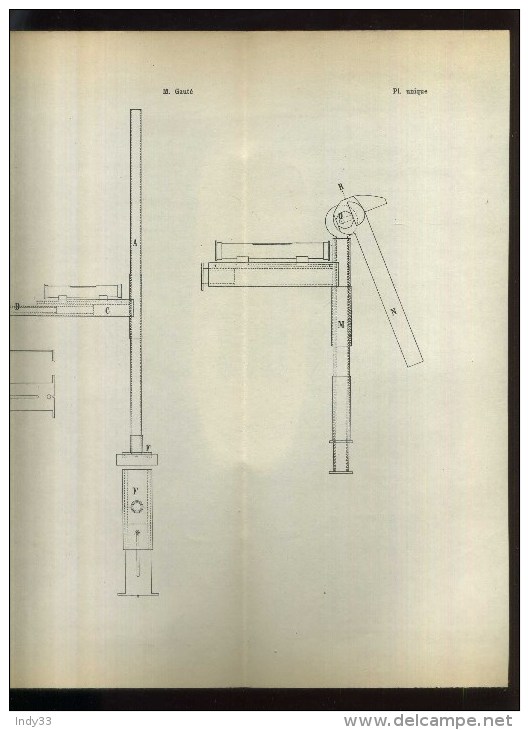 - COMPAS EQUERRE NIVEAU POUR ESCALIER . BREVET D´INVENTION DE 1902 . - Other Apparatus