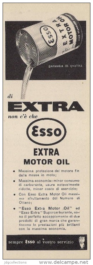 # EXXON MOBIL ESSO OIL 1950s Car Italy Advert Pub Pubblicità Reklame Huile Olio Aceite Ol - Autres & Non Classés