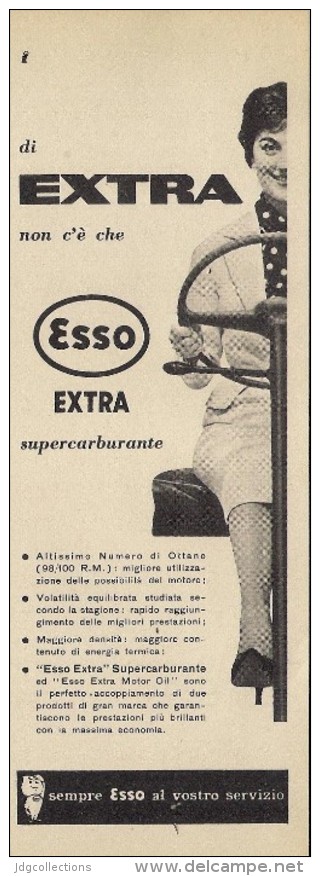 # EXXON MOBIL ESSO OIL 1950s Car Italy Advert Pub Pubblicità Reklame Huile Olio Aceite Ol - Andere & Zonder Classificatie