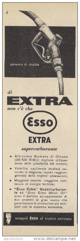 # EXXON MOBIL ESSO OIL 1950s Car Italy Advert Pub Pubblicità Reklame Huile Olio Aceite Ol - Andere & Zonder Classificatie