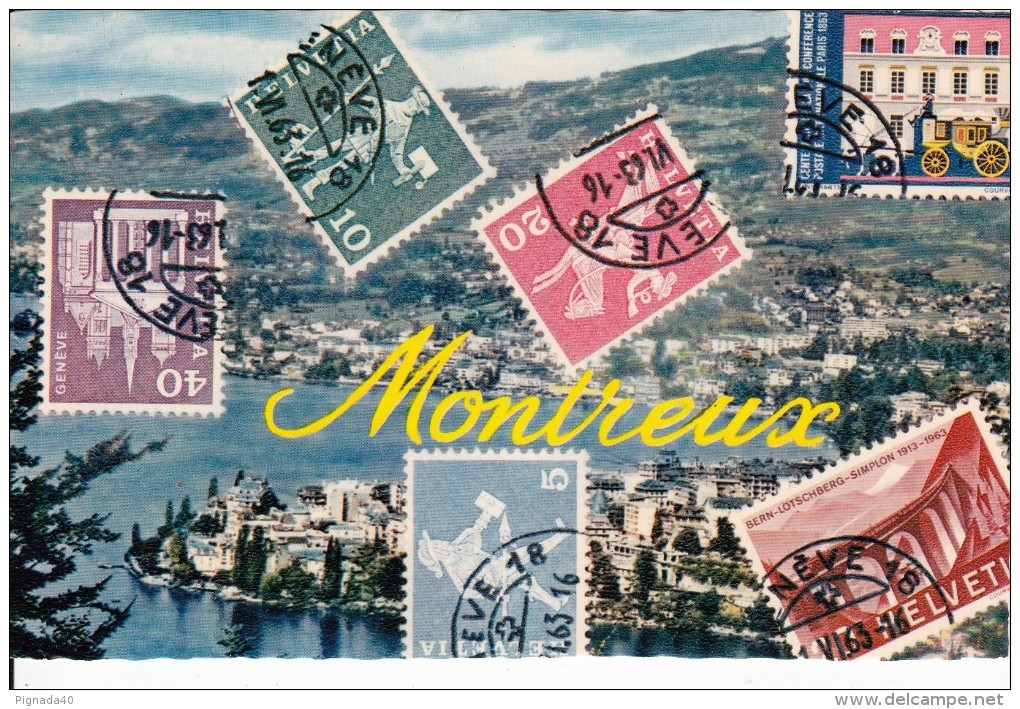 Cp , TIMBRES (Représentation) , MONTREUX - Francobolli (rappresentazioni)