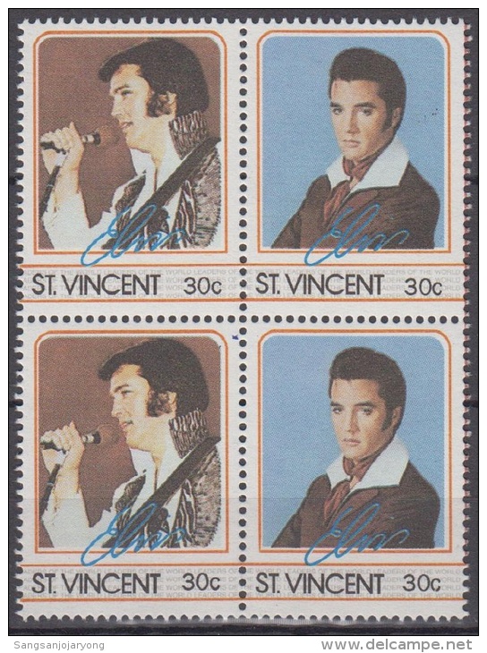 St. Vincent Sc878a-b Music, Singer Elvis Presley, Musique, Chanteur - Chanteurs
