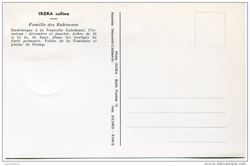 NOUVELLE-CALEDONIE CARTE- MAXIMUM DU N°320  10F IXORA....OBLITERATION 1er JOUR NOUMEA 22 OCT. 64 - Maximumkaarten