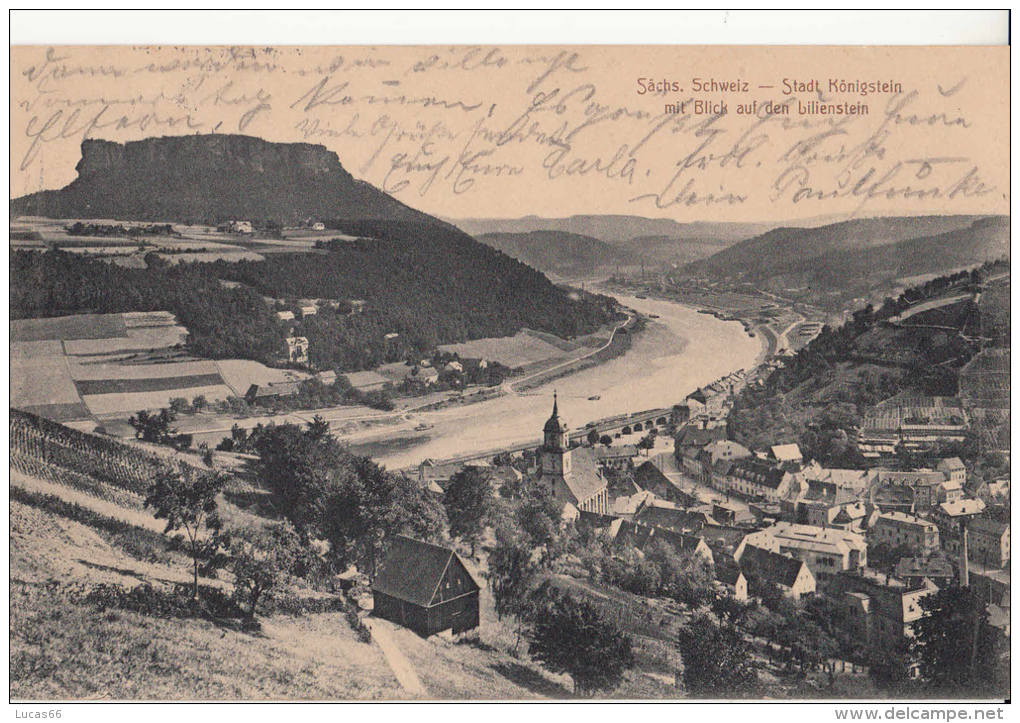 STADT KONIGSTEIN MIT BLICK AUF DEN BILIENSTEIN - Koenigstein