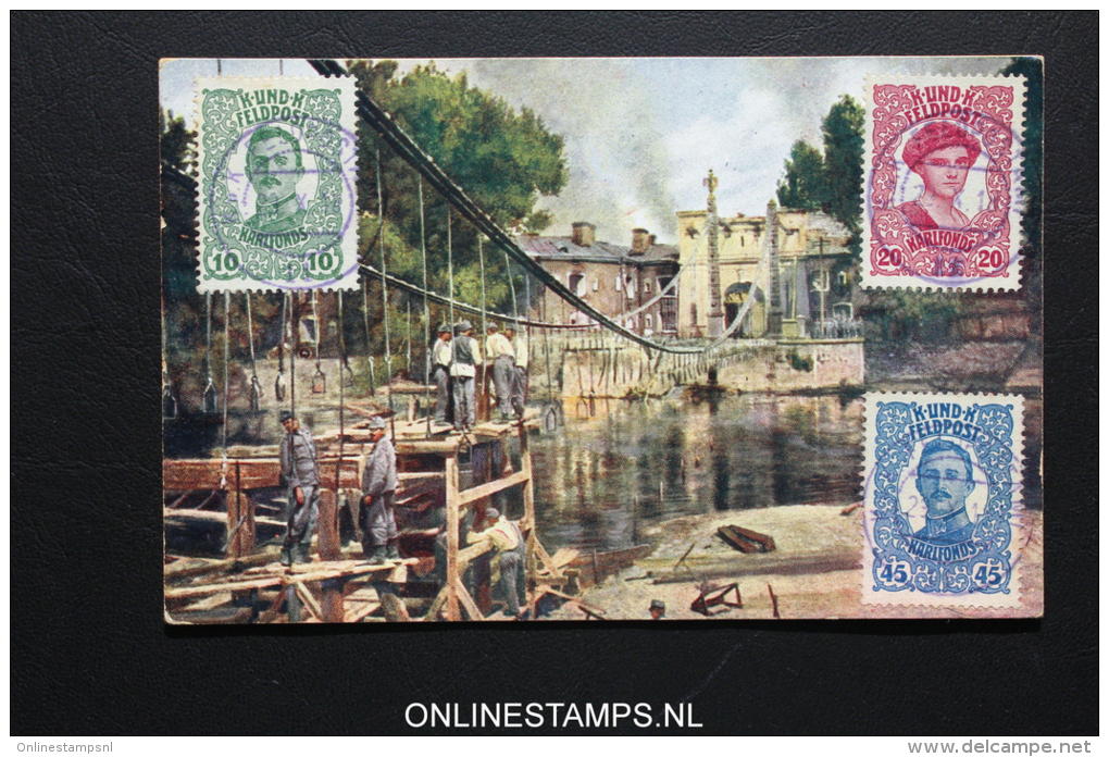 Österreich: Feldpost 73  - 75 On Postcard Brest Liowsk - Briefe U. Dokumente