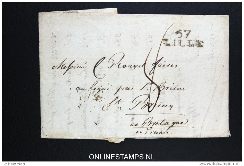 France Complete Letter  57 Lille - 1701-1800: Précurseurs XVIII