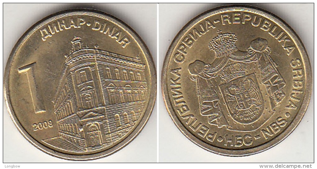 Serbia 1 Dinar 2009 Km#39 - Used - Serbia