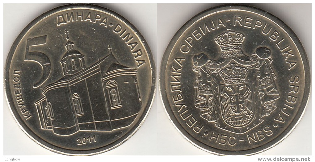 Serbia 5 Dinara 2011 Km#40 - Used - Serbia