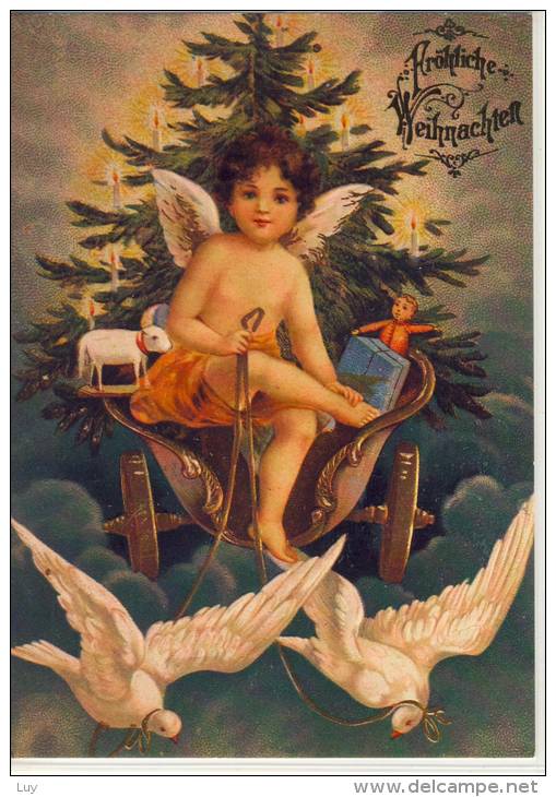 ENGEL, ANGE, ANGEL -  Weihnachtskarte - Anges