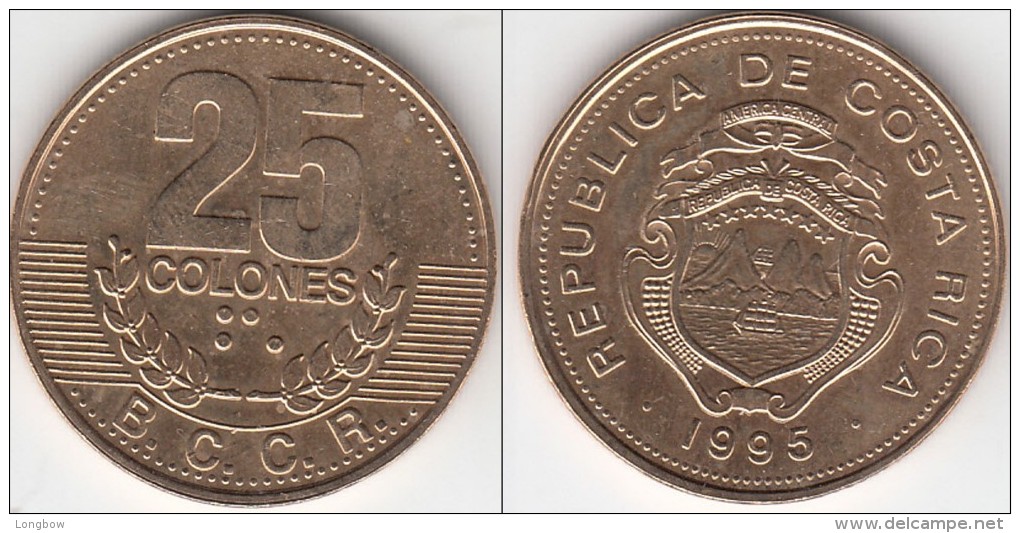 Costa Rica 25 Colones 1995 Km#229 - Used - Costa Rica