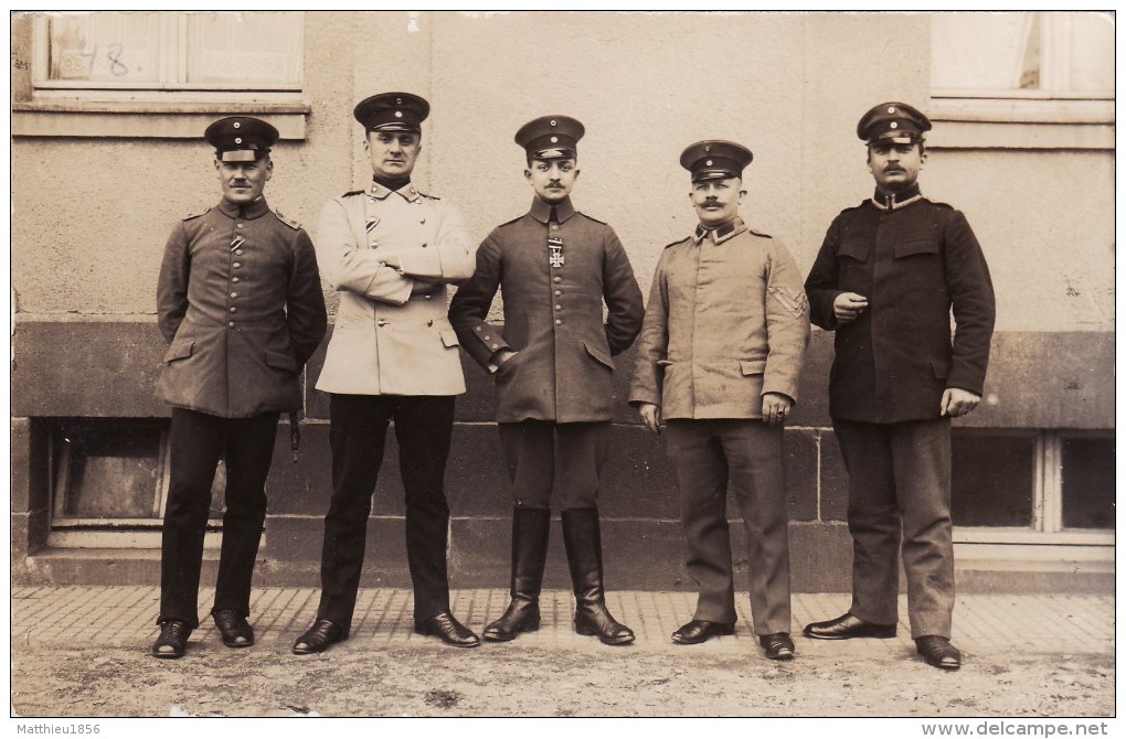 CP Photo Mars 1916 Officiers Allemands Du IR 161 (A113, Ww1, Wk 1) - Guerra 1914-18