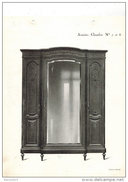 CATALOGUE ILLUSTRE FABRIQUE MEUBLES RICHES Illustré 22 Planches Chambre Armoire Panetière Chaise Table Buffet Roanne