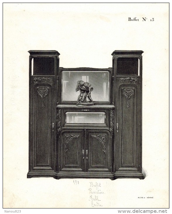 CATALOGUE ILLUSTRE FABRIQUE MEUBLES RICHES Illustré 22 Planches Chambre Armoire Panetière Chaise Table Buffet Roanne