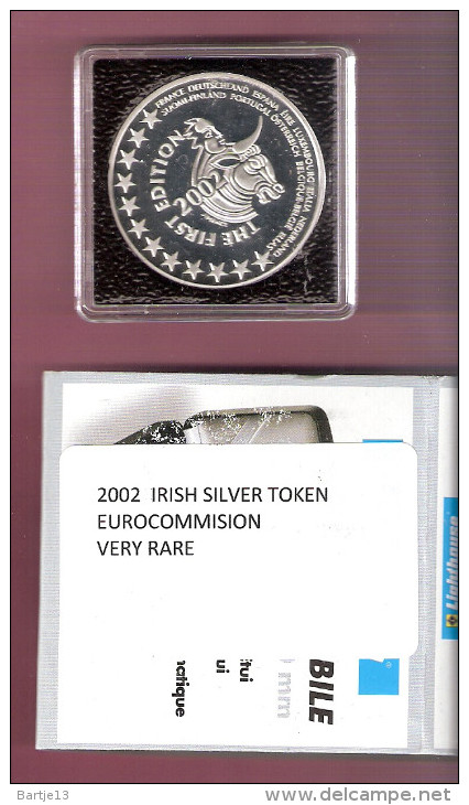 IERLAND TOKEN 2002 SILVER PROOF EUROCOMMISSION  WITH BOX - Ierland