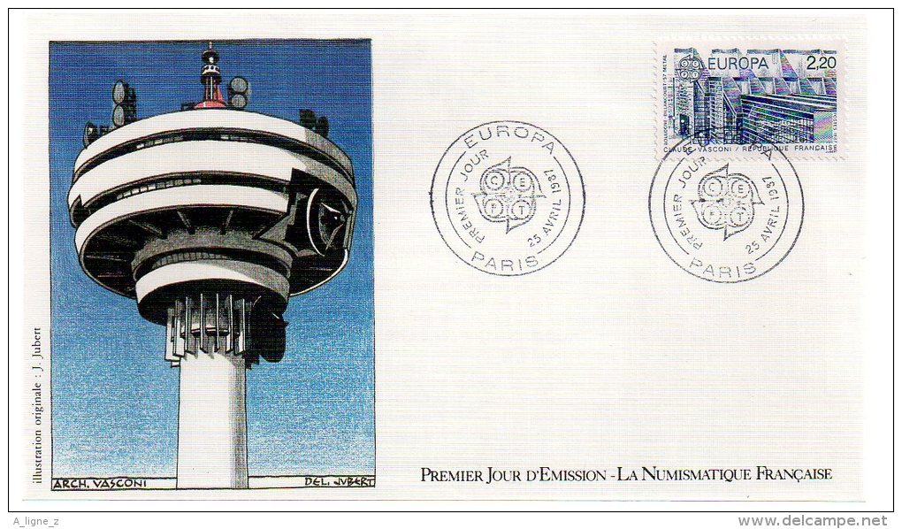 REF X8 FDC First Day Cover Enveloppe 1er Jour Europa Vasconi - 1980-1989