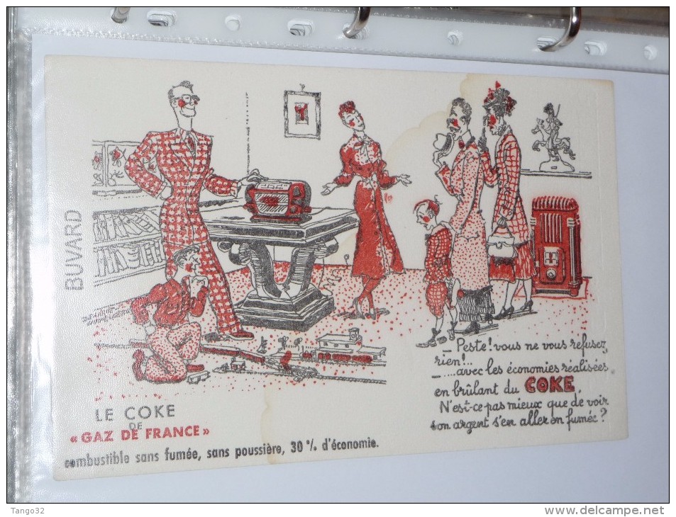 BUVARD Publicitaire Le Coke  BD - Electricité & Gaz