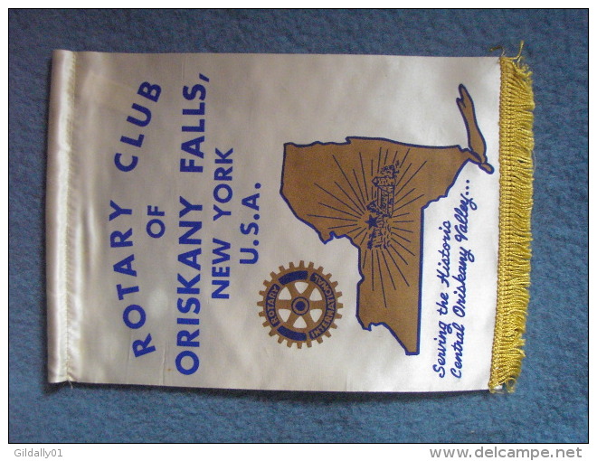 FANION / PENNANT   ROTARY INTERNATIONAL   .ROTARY CLUB OF ORISKANY FALLS, NEW YORK.    .U.S.A. - Autres Monuments, édifices