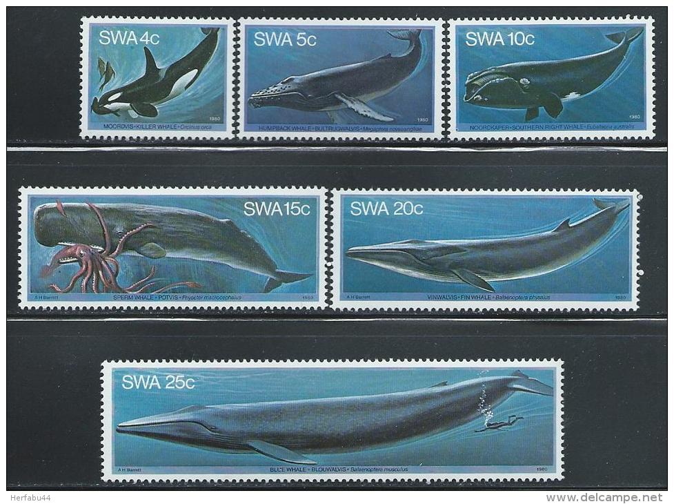 South West Africa        "Killer Whales"    Set     SC# 437-42    MNH** - Neufs