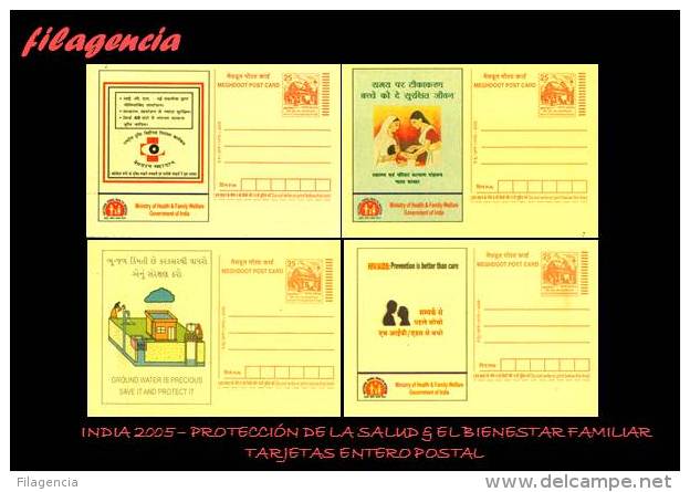 ASIA. INDIA. ENTEROS POSTALES. TARJETA ENTERO POSTAL 2005. PROTECCIÓN DE LA SALUD & EL BIENESTAR FAMILIAR - Inland Letter Cards