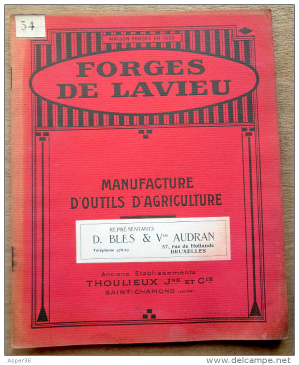 Catalogue "Outils D'agriculture, Forges De Lavieu, Anciens Ets Thoulieux, Saint-Chamond (Loire) - Collections