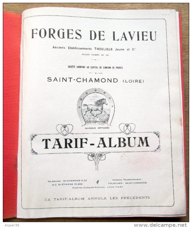 Catalogue "Outils D'agriculture, Forges De Lavieu, Anciens Ets Thoulieux, Saint-Chamond (Loire) - Collections