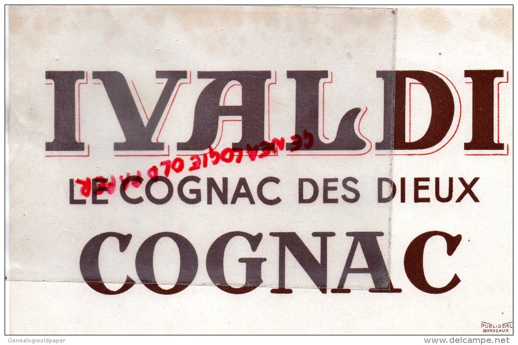 16 - COGNAC - BUVARD IVALDI - LE COGNAC DES DIEUX - Food