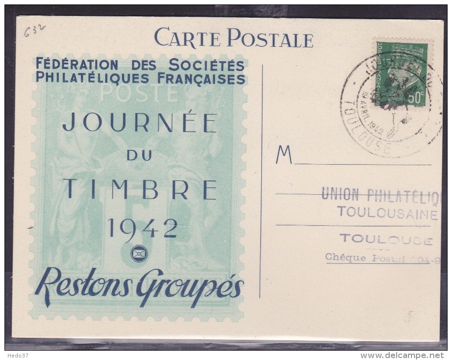 France Journée Du Timbre 1942 - Toulouse - ....-1949