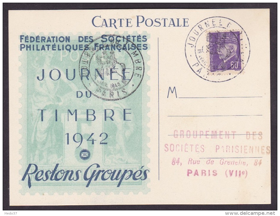 France Journée Du Timbre 1942 - Paris - ....-1949