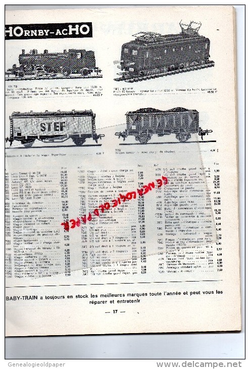 SUPERBE CATALOGUE JOUET - BABY- TRAINS- MODELES REDUITS- PARIS- AUTOS -AVIONS-BATEAUX-CHEMIN DE FER- RADIO-LOCOMOTIVE - Ohne Zuordnung