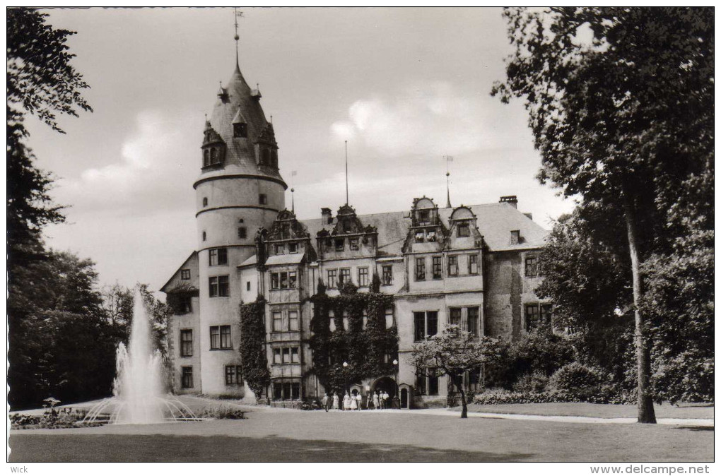 AK Detmold -Schloß Mit Leuchtfontäne - Detmold