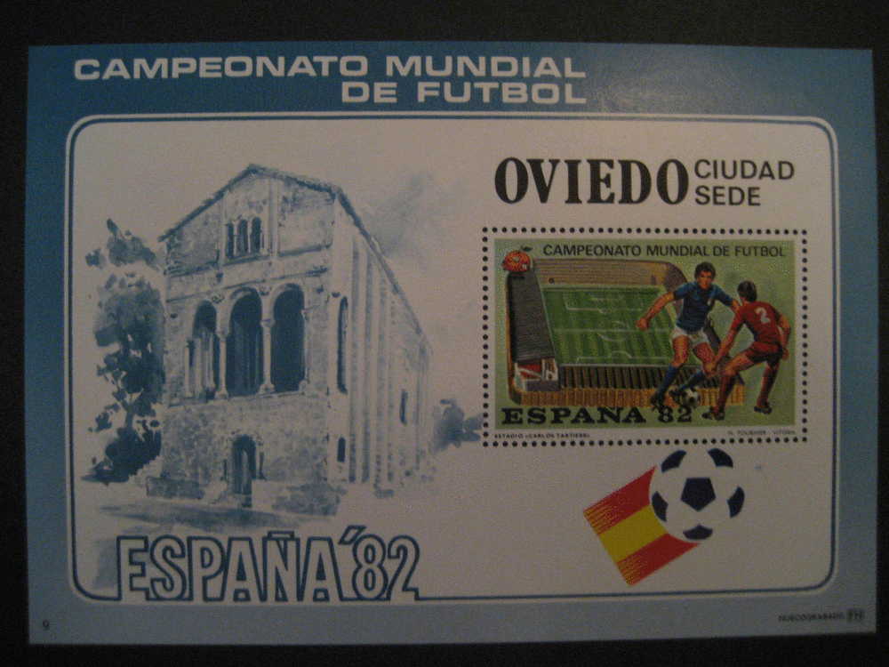 Oviedo ASTURIAS Real Estadio Stadium Carlos Tartiere Futbol Campeonato Mundial Football World Championship 1982 Hojita - Commemorative Panes