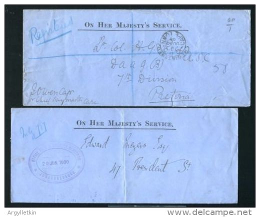 SOUTH AFRICA OHMS REGISTERED BOER WAR MILITARY GOVERNOR 1900 - Unclassified