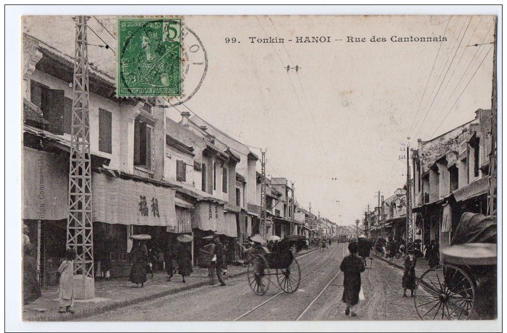 S1457 @ TONKIN @ HANOI @ BELLE CPA : RUE DES CANTONNAIS @ A VOIR ! - Vietnam