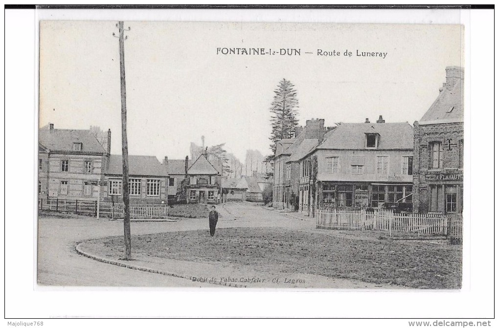 Cpa De Fontaine Le Dun ( Seine-inf)    Rte De Luneray - Fontaine Le Dun