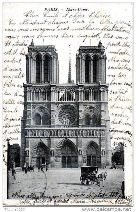 ALLEMAGNE. 10 Pf Sur Carte Postale De Paris à Destination De L'Ile-Bouchard En France Ayant Circulé En 1908. - Briefe U. Dokumente