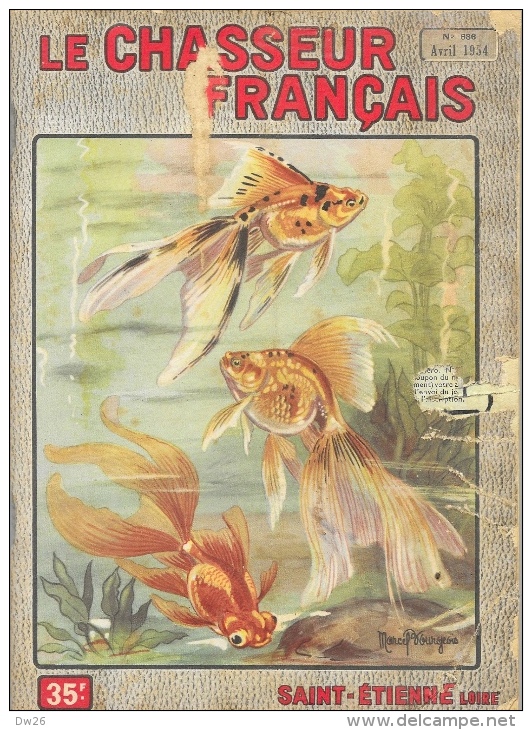 Le Chasseur Français N°686 Avril 1954 - Voiles De Chine (Poissons D'aquarium) - Illustration Marcel Bourgeois - Caza & Pezca