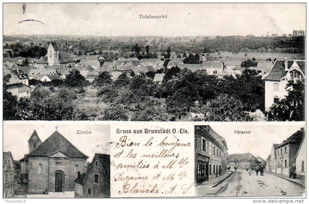 ALLEMAGNE. 10 Pf Sur Carte Postale à Destination De L´Ile-Bouchard En France Ayant Circulé En 1913. - Briefe U. Dokumente