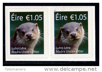 IRELAND/Irland/Eire 2015 Definitive Red Fox & Otter Self-Adhesive Pairs** - Neufs