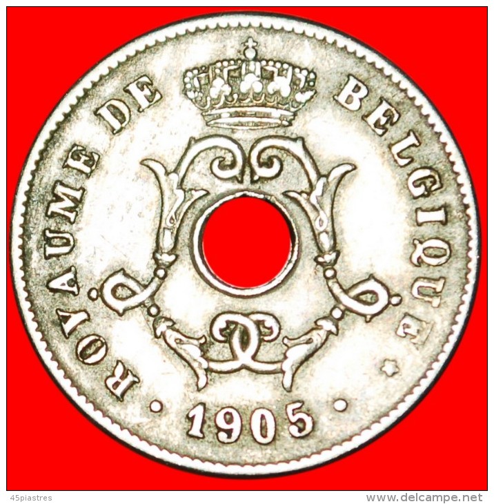 * FRENCH LEGEND: BELGIUM ★ 10 CENTIMES 1905! LEOPOLD II (1865-1909) LOW START &#9733; NO RESERVE! - 10 Centimes