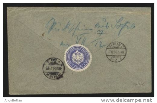 BULGARIA 1906 "PCP" OFFICIAL #1 ON COVER-RARE! - Dienstzegels