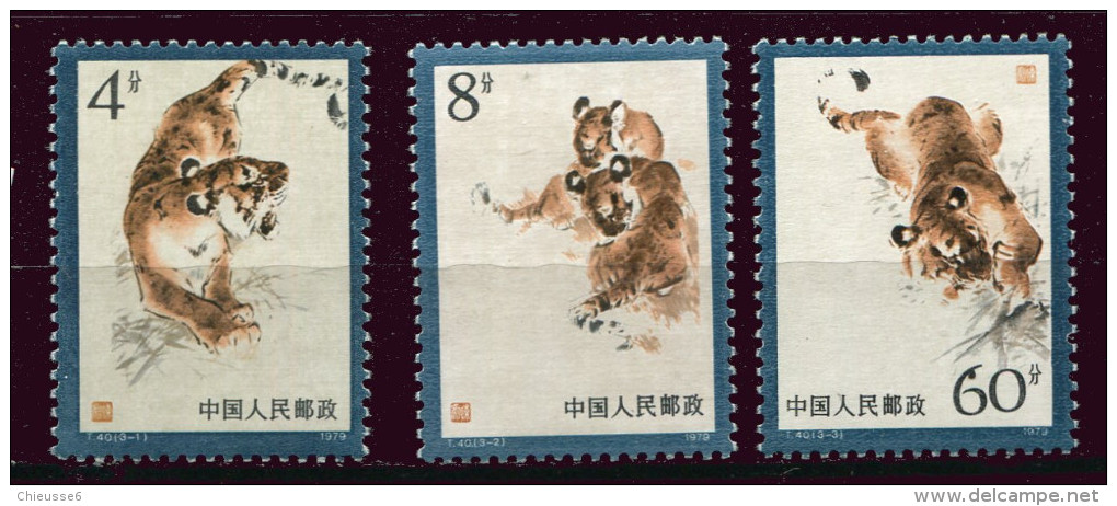Chine ** N° 2228 à 2230 (ref. Michel Au Dos) - Tigre - - Unused Stamps