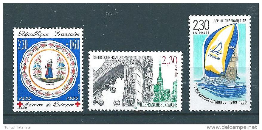 France Timbres De 1990 N°2646  A  2648  Neuf **vendu A La Faciale - Neufs