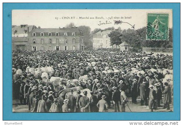 CPA Métier Maquignons Marché Aux Boeufs 1748 Têtes De Bétail CHOLET 49 - Cholet